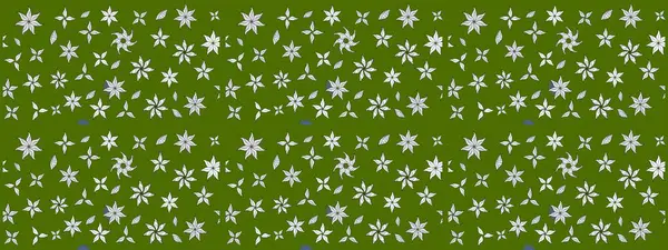 Raster illüstrasyonu. Düz Çiçek Elementleri Tasarımı. Renkli Bahar Teması eskiz kalıbı. Yeşil renkte zarif çiçekler ve suluboya..