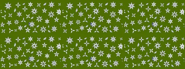 Raster illüstrasyonu. Suluboya çiçekli çiçek deseni. Yeşil renkli Asyalı tekstil.