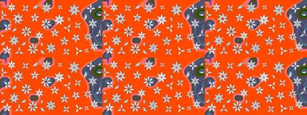 Raster resim. Çiçek desenli çiçek ve yaprakları ile. Sevimli küçük çiçek desenle.