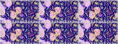 Parlak renkli çiçekleri ve mavi renkli yaprakları olan kusursuz çiçek desenleri. Modern çiçek arkaplanı. Moda baskıları için zarif bir şablon. Halk stili.