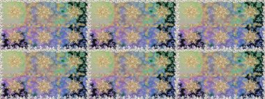 Soyut duvar kâğıdı, ambalaj dekorasyonu. Tarafsız renklerde raster altın desen. Altın kar taneleri basit, pürüzsüz desen. Kışın sembolü, Mutlu Noel tatili, Mutlu yıllar 2019.