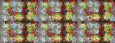 Kahverengi, gri ve nötr renklerde kar taneleri. Noel stili. Raster illüstrasyonu.