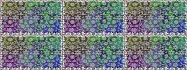 Çiçeksiz desenli arka plan, darbeler, sıçramalar, yaz çiçekleri. Gri renkli çiçekler. Raster illüstrasyonu.