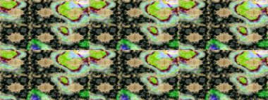 Damask eskiz süsü. Geleneksel raster ve altın desen. Yeşil renkler üzerinde klasik oryantal desen.