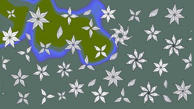 Çiçek arkaplan. Güzel kumaş deseni. Çizim raster deseni.