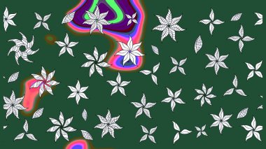 Raster illüstrasyonu. Anti-stres için soyut örnek sayfası. Yeşil renklerde.