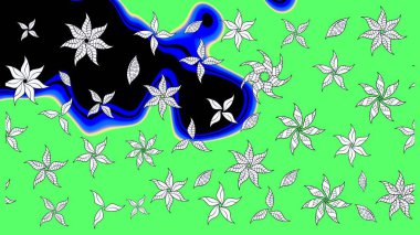 Renkli Bahar Teması eskiz kalıbı. Çocuk stili. Düz Çiçek Elementleri Tasarımı. Çiçekli çizim raster arkaplanı.