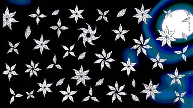 Küçük çiçekteki sevimli çiçek deseni. Robot resim. Raster illüstrasyonu.