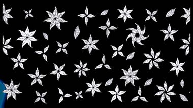 Raster Güzel kumaş deseni. Raster suluboya deseni, narin çiçekler, siyah çiçekler, tebrik kartı şablonu..