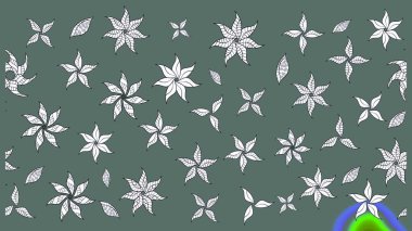 Küçük çiçekli yay deseni çiz. Suluboya stilinde nötr renklerde. Raster illüstrasyonu.