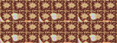 Kahverengi renklerde altın elementlerle Raster eskiz deseni. Tasarım için Damask çizim deseni.