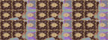 Kahverengi renkler üzerinde klasik oryantal desen. Damask eskiz süsü. Geleneksel raster ve altın desen.