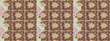 Kahverengi yerine altın rengi barok çiçekli eskiz deseni. Süslü raster dekorasyonu. Lüks, kraliyet ve Viktorya dönemi konsepti. Kahverengi renklerde altın element.