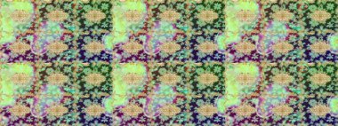 Tarafsız renkler üzerine geleneksel Arapça dekor. Süslü dantel iz sürücü. Çiçek süslemeli Raster eskiz deseni. Doğu tarzında klasik tasarım öğesi. Duvar kağıdı için altın süslü illüstrasyon.