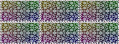 Cute flowers. Raster Trendy fabric pattern. Line seamless pattern.