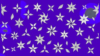 Yaz çiçekleri teması. Klasik çiçekler. Mor renkler. El çizimi, soyut ve süslü elementler. Suluboya resim taklit Raster illüstrasyonu.