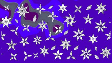 Modern, menekşe rengi raster arka plan duvar kâğıdı illüstrasyonu, klasik çizgili, desenli desenli çiçekler, çiçekli süsler. Çiçekli el çizimi çizimi deseni.