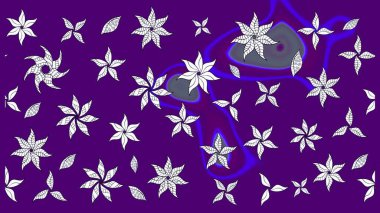 Düz Çiçek Elementleri Tasarımı. Raster güzel kumaş deseni çiziyor. Renkli Bahar Teması eskiz kalıbı. Çiçek deseni.