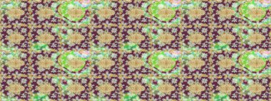 Klasik Raster kahverengi ve altın desenli çizim. Geleneksel oryantasyon süsü. Klasik vintage arkaplan.