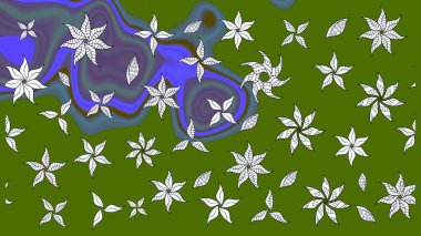 Kabile sanatı boho baskısı, klasik çiçek arkaplanı. Arkaplan dokusu, duvar kağıdı, yeşil renkli çiçek teması. Soyut etnik raster çizim kalıbı.