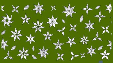 Modern çiçek arkaplanı. Parlak renkli çiçekli ve yeşil yapraklı harika bir çiçek deseni. Halk tarzı. Moda baskıları için zarif bir şablon.