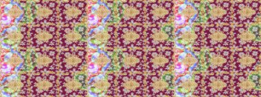 Tarafsız renklerde altın tekrarlayan elementlerle soyut arkaplan. Eskiz oryantal klasik altın desen.