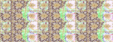 Kıvrımlı çizimler. Raster altın desen. Doğulu stil, altın elementlerle altın deseni nötr renklerle donatır..