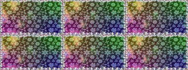 Kusursuz dekoratif arka plan, çiçek mandala. Raster illüstrasyonu. Yeşil renklerde. Çiçek..