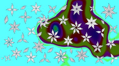 Ev dekoru. Fantezi çiçekli eskiz deseni, doğal duvar kağıdı, çiçek desenli kıvrım çizimi. Paisley el çizimi elementler.