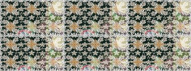 El çizimi. Çiçeklerle kusursuz desen. Tarafsız renklerde çiçekler. Suluboya çizimi.