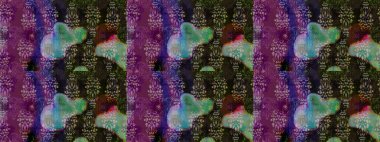 Raster illüstrasyonu. Çiçek süslemeli çizim deseni. Gri renkli çiçekler.