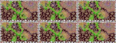 Vadinin çiçekleri kahverengi renklerde. Çiçeksiz desenlerin çizimi.