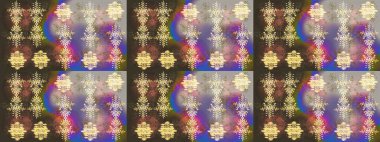 Renkler. Kahverengi, bej ve nötr kar taneleri. Kar tanelerinin soyut arkaplanı olan şirin bir Noel arkaplanı. Noel ve yeni yıl moda baskıları için tatil tasarımı. Raster illüstrasyonu.