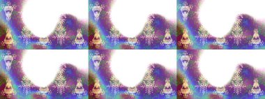 Raster illüstrasyonu. Güzel karalamalı çiçek desenli çizim. Güzel kumaş deseni. Küçük çiçekte sevimli çiçek deseni var..