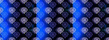 Siyah, mavi ve mor renkli çiçeklerle kusursuz çiçek deseni. Suluboya tarzında siyah, mavi ve mor renkte çiçekler.