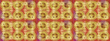 Raster illüstrasyonu. Güzel bir kış süsü. Kar taneleri koleksiyonu. Sarı, turuncu ve kahverengi kar tanelerinden izole edilmiş..