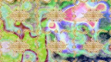 Klasik Raster Golden eskiz kalıbı. Klasik klasik klasik arka plan. Geleneksel oryantasyon süsü. Tarafsız renklerde altın elementlerle çizim deseni.