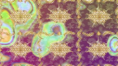 Geleneksel oryantasyon süsü. Klasik klasik klasik arka plan. Tarafsız renklerde altın elementlerle çizim. Klasik Raster altın eskiz modeli..