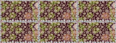 Düz Çiçek Elementleri Tasarımı. Raster Şirin kumaş deseni. Kusursuz bir mahsul. Renkli Bahar Teması Kusursuz Arkaplan.