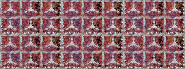 Asya tekstil tarzında. Kusursuz çiçek deseni. Kahverengi renkli çiçekler. Raster illüstrasyonu. Raster illüstrasyonu.