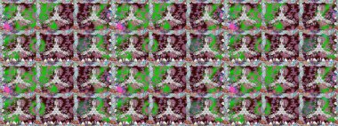 Düz Çiçek Elementleri Tasarımı. Süslü kumaş deseni. Renkli Bahar Temalı Kusursuz Arkaplan. Raster illüstrasyonunda kusursuz çiçek deseni.