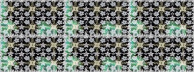 Nazik, sevimli çiçek arkaplanı. Çiçekli karalama şeklinde Raster çiçek deseni. Siyah renkte çiçekler.