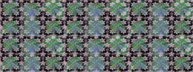 Yeşil renkli çiçekler. Raster düz çiçekleri pürüzsüz desen. Tasarım hediye paketi, tebrik kartları, posterler ve afiş tasarımı.