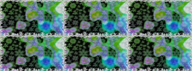 Raster illüstrasyonu. Yeşil renkli çiçekler. Kusursuz çiçek deseni duvar kağıdı için kullanılabilir.