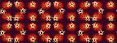 Kahverengi renkte çok kahverengi, zarif küçük çiçekler ve komik böcekler, raster desen, illüstrasyon.