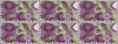 Raster illüstrasyonu. Eski model. Suluboya kusursuz desen. Çiçeğin suluboya çizimlerinin mükemmel deseni. Dekorasyon ve tasarım için güzel bir desen. Moda yazdırma.