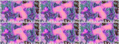 Çiçek ve yapraklı çiçek deseni. Raster illüstrasyonu. Küçük çiçekli şirin desen.