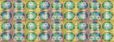 Tarafsız, mavi ve bej renkler üzerine çiçek desenli çizim, el yapımı papatyalar, papatyalar. Tekrarlanan çiçek arkaplanı, zarif nötr, mavi ve bej renkli duvar kağıdı.