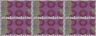 Çiçeksiz desenli arka plan, yaz çiçekleri. Düz Çiçek Elementleri Tasarımı. Mor renkli çiçekler. Renkli Bahar Teması Kusursuz Arkaplan.