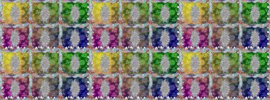 Çiçek çelengi. Güzel, parlak, pürüzsüz kumaş, tuval. Eski moda arka plan. Şablon, pürüzsüz, çiçekli kenar. Kıvırcık, parlak örgü. Raster illüstrasyonu.